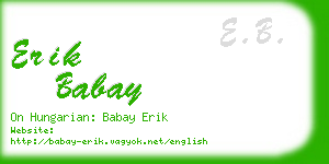 erik babay business card